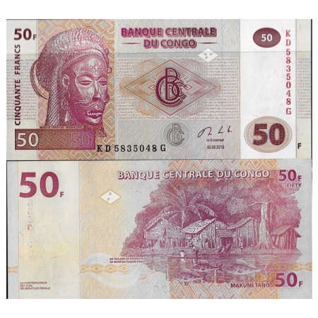 2013 * Banknote Congo Democratic Republic 50 Francs "Mwana Pwo" (p97a) UNC