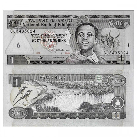 2000 - EE.1992 * Banknote Ethiopia 1 Birr "Blue Nile" (p46b) UNC