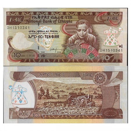 2006 - EE.1998 * Banknote Ethiopia 10 Birr "Basket Weaver" (p48d) UNC