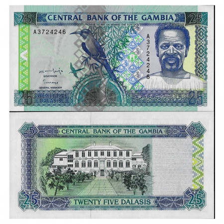 ND (1996) * Banknote Gambia 25 Dalasis "Carmine Bee Eater" (p18a) UNC