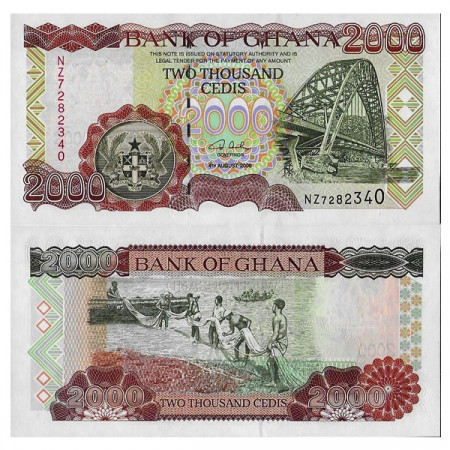 2006 * Banknote Ghana 2000 Cedis "Adomi Bridge" (p33i) UNC