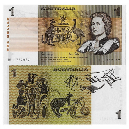 ND (1983) * Banknote Australia 1 Dollar "Elizabeth II" (p42d) UNC