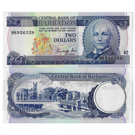 ND (1986) * Banknote Barbados 2 Dollars "JR Bovell" (p36) UNC