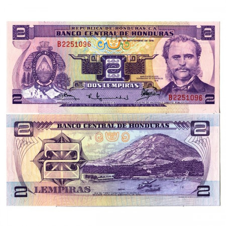 1976 * Banknote Honduras 2 Lempiras "Marco Aurelio Soto" (p61) UNC