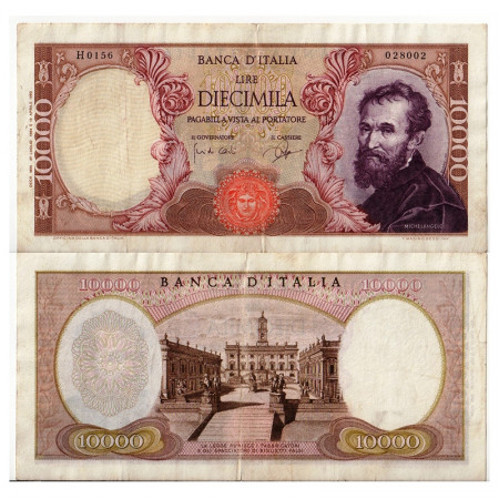 1964 (27/07) * Banknote Italy Republic 10.000 Lire "Michelangelo" BI.852 (p97b) VF