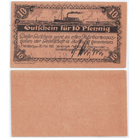 1920 * Notgeld Germany 10 Pfennig "Schleswig-Holstein - Flensburg" (x)