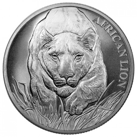 2017 * 5000 Francs Silver 1 OZ Chad "African Lion" BU