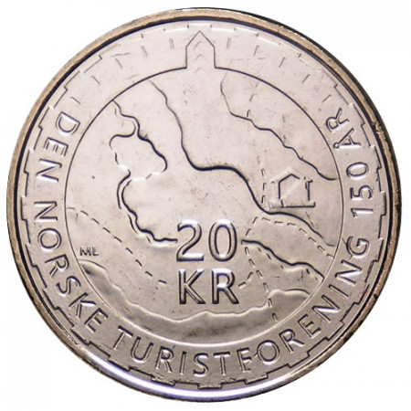 2018 * 20 Kroner Norway "Norwegian Trekking Association" UNC