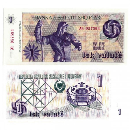 ND (1992) * Banknote Albania 1 Lek Valute (50 Leke) "Steelworker" (p48A) UNC