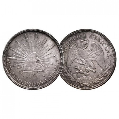 1903 Mo AM * 1 Peso Silver Mexico (KM 409.2) XF+