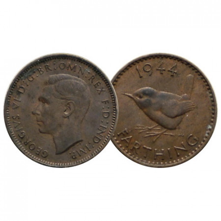 1944 * 1 Farthing Great Britain "George VI - Wren" (KM 843) VF+