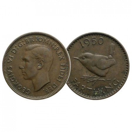 1950 * 1 Farthing Great Britain "George VI - Wren" (KM 867) XF