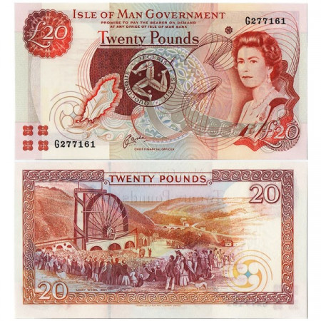 ND (2000) * Banknote Isle of Man 20 Pounds "Elizabeth II" (p45a) UNC