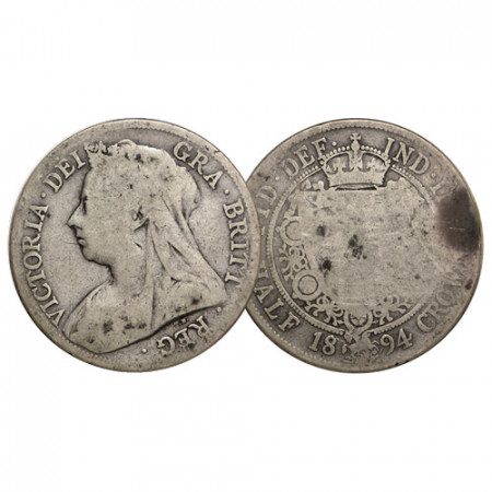 1894 * Half 1/2 Crown Silver Great Britain "Queen Victoria" (KM 782) VG+