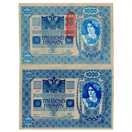 ND (1919 - old 1902) * Banknote Austria 1000 Kronen "Deutschosterreich" (p59) XF