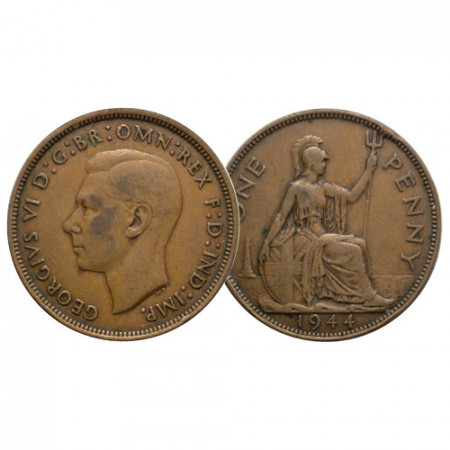 1944 * 1 Penny Great Britain "George VI - Seated Britannia" (KM 845) VF