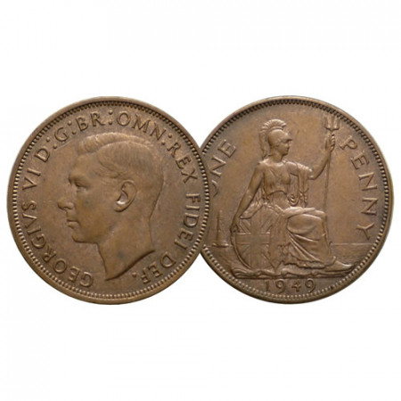 1949 * 1 Penny Great Britain "George VI - Seated Britannia" (KM 869) XF