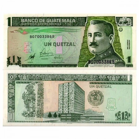 1998 * Banknote Guatemala 1 Quetzal "General JM Orellana" (p99) UNC