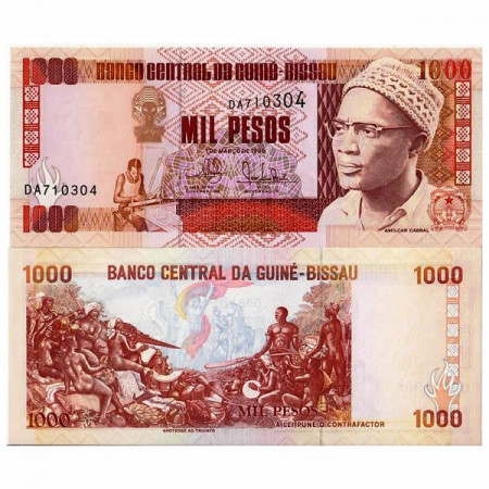 1990 * Banknote Guinea-Bissau 1000 Pesos "Amilcar Cabral" (p13a) UNC