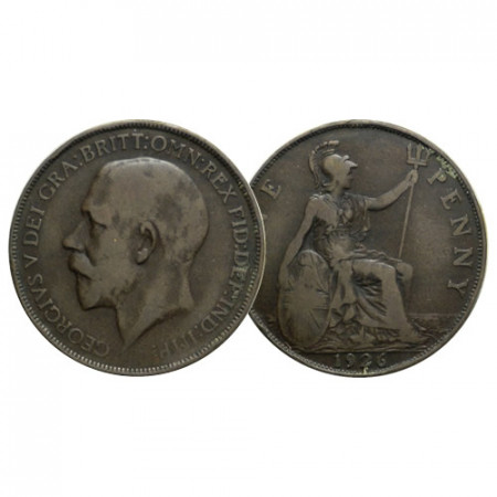 1926 * 1 Penny Great Britain "George V - Seated Britannia" (KM 826) aVF