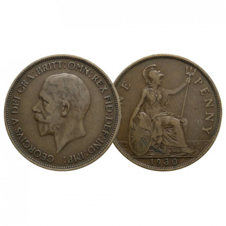 1930 * 1 Penny Great Britain "George V - Seated Britannia" (KM 838) VF