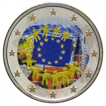 2015 * 2 Euro LITHUANIA "30th Anniversary of the Flag of Europe" Colored