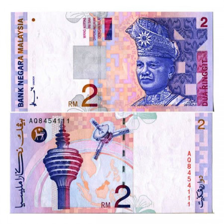 ND (1996-99) * Banknote Malaysia 2 Ringgit "King TA Rahman" (p40a) UNC