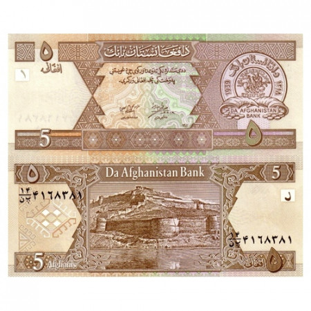 SH 1381 (2002) * Banknote Afghanistan 5 Afghanis "Bala Hissar Fortress" (p66a) UNC