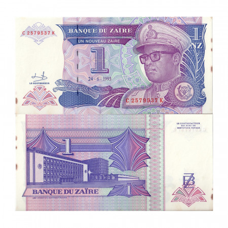 1993 * Banknote Zaire 1 Nouveau Zaire "Mobutu Sese Seko" (p52a) UNC