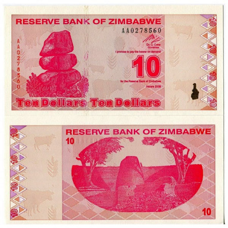 2009 * Banknote Zimbabwe 10 Dollars (p94) UNC