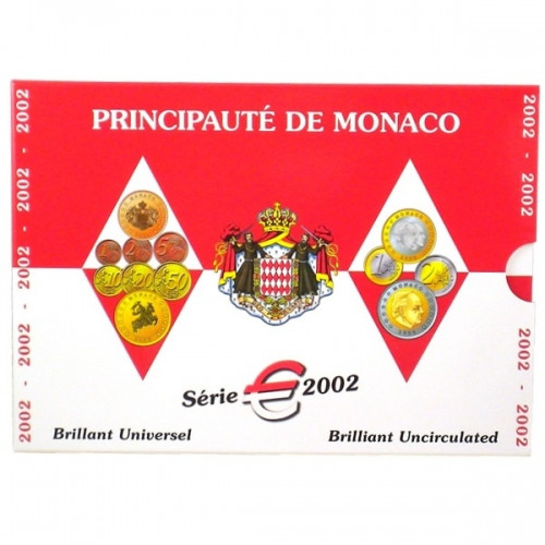 2002 * Official MONACO Euro Coin Set 