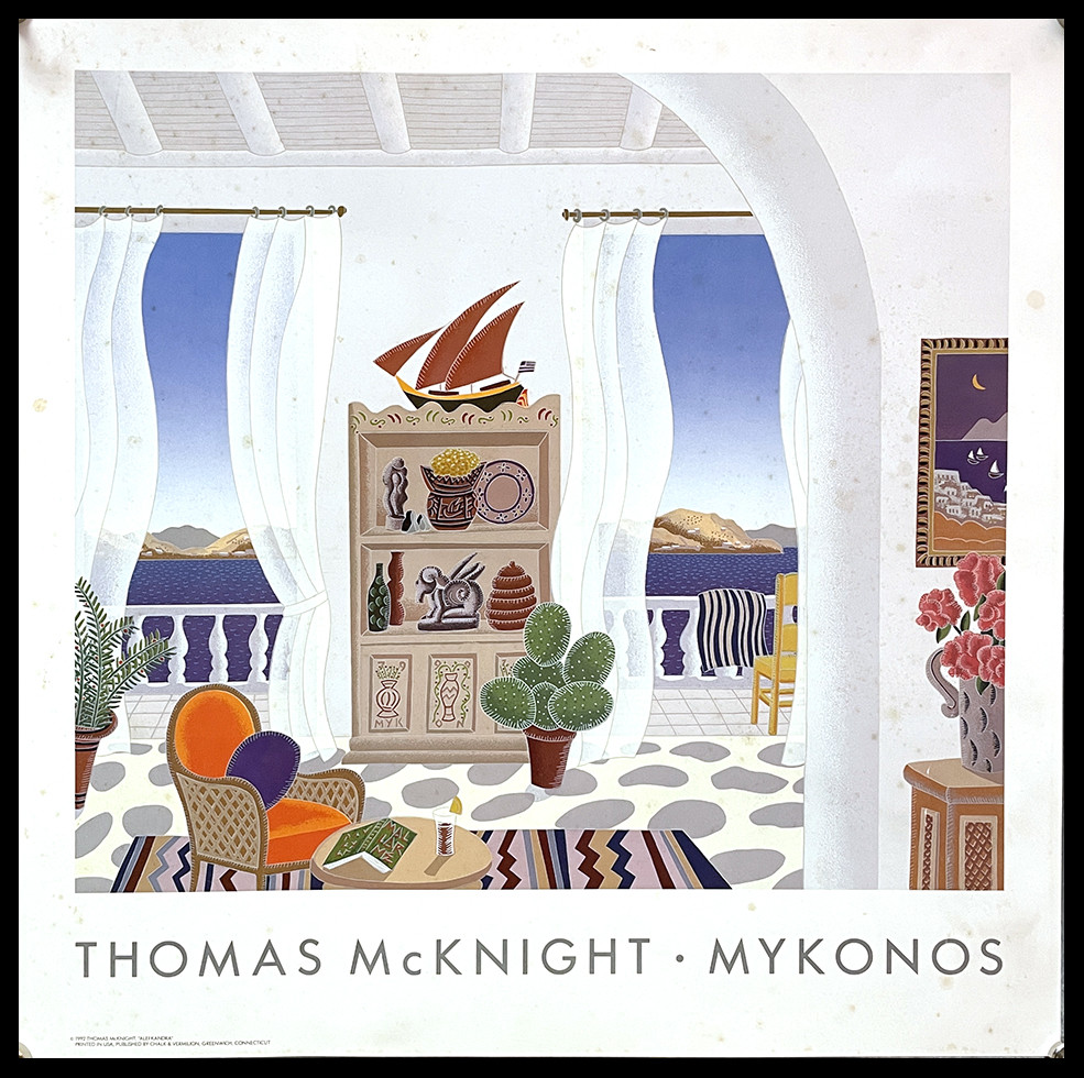 92年THOMAS McNIGHT ポスターKOBE GOLF Mt ROKKO 1992 * Decorative Poster 