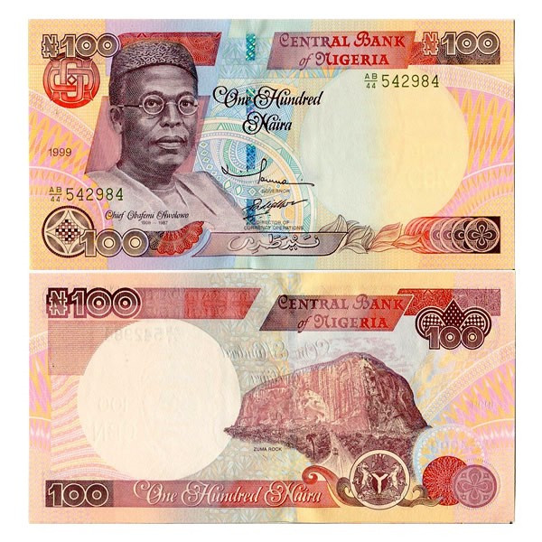 1999 Banknote Nigeria 100 Naira O Awolowo P28b Unc Mynumi