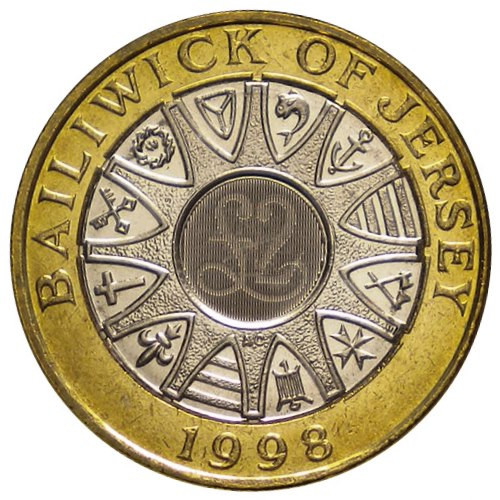 bailiwick of jersey 2 pound coin 1998