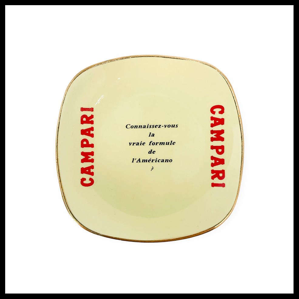 1970s * Ceramic Ashtray/Dish “Campari - La Vraie Formule de l