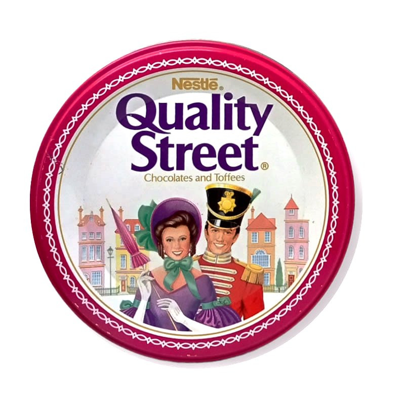 1990ca * Tin Box Quality Street, Nestle (A-) - Mynumi