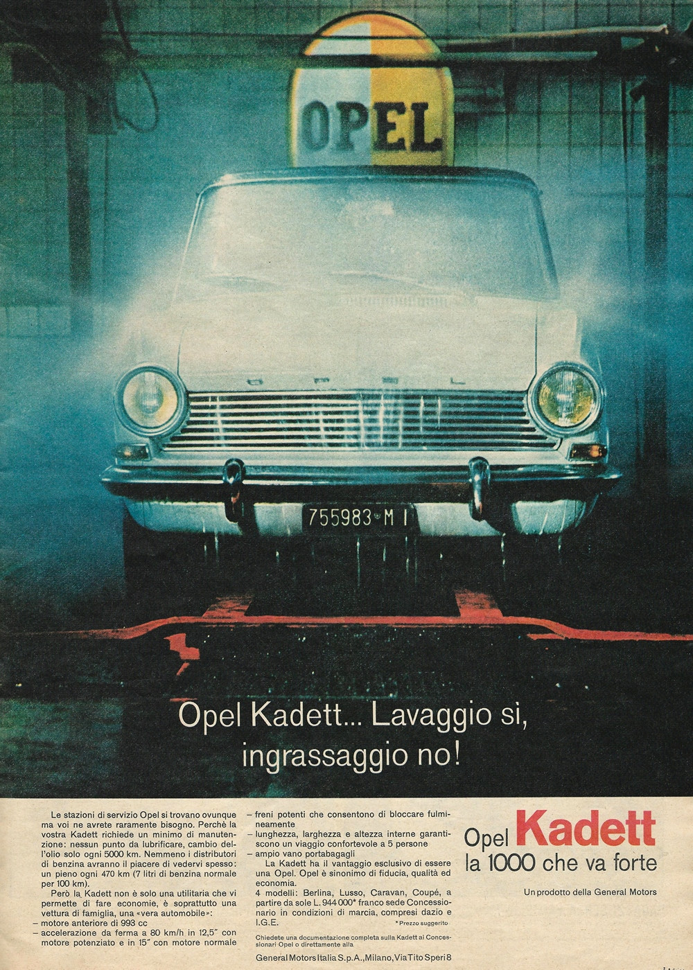 Anni \'60 * Advertising Original - Lavaggio Forte, Passepartout Kadett, La Sì, \