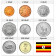 Mixed Years * Series 8 Shillings coins Uganda