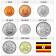 Mixed Years * Series 8 Shillings coins Uganda