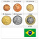 Mixed Years * Series 6 coins Brazil