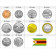 Mixed Years * Series 10 coins Zimbabwe
