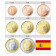 Mixed Years * Series 8 coins euro SPAIN