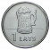 2011 * 1 Lats Latvia beer mug