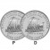 2004 * 2 x 5 Cents Nickel of Dollar United States "Jefferson Nickel - Westward Journey, Keelboat" (KM 361) P+D