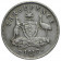 1917 M * Threepence (3 Pence) Silver Australia "George V - Coat of Arms" (KM 24) aVF