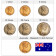 Mixed Years * Series Set 6 Coins Australia "Elizabeth II - 2nd Portrait" BU