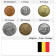 Mixed Years * Series 6 Coins Belgium "Franc"