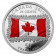 2015 * Quarter Dollar 25 Cents Canada "50th Canadian Flag" Coloured 