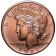 2014 * Copper round United States Copper medal "Peace Dollar"