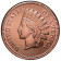 2014 * Copper round United States Copper medal "Indian Penny"